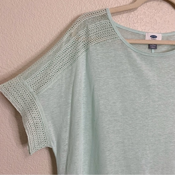 NWT Old Navy Linen Blend Lace Sleeves Lightweight Top, Size 1X - Picture 4 of 12